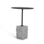 CST10980-NY 45cm Matte Black Side Table - Faceted Granite Marble