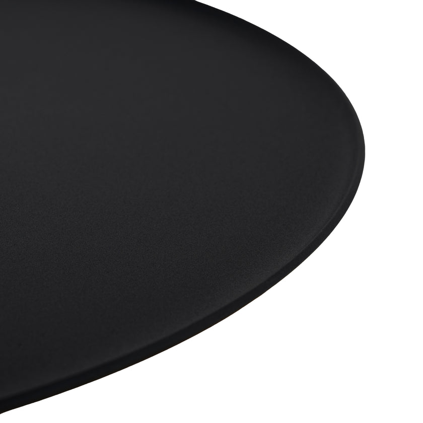 CST10980-NY 45cm Matte Black Side Table - Faceted Granite Marble