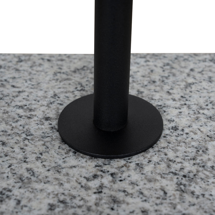 CST10980-NY 45cm Matte Black Side Table - Faceted Granite Marble