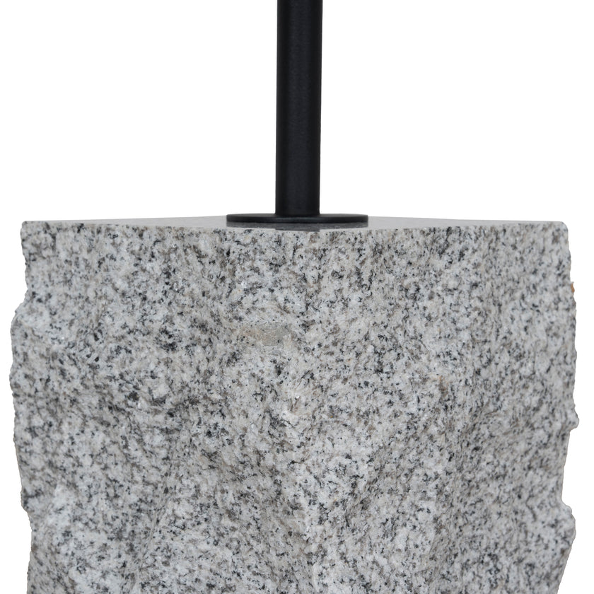 CST10980-NY 45cm Matte Black Side Table - Faceted Granite Marble