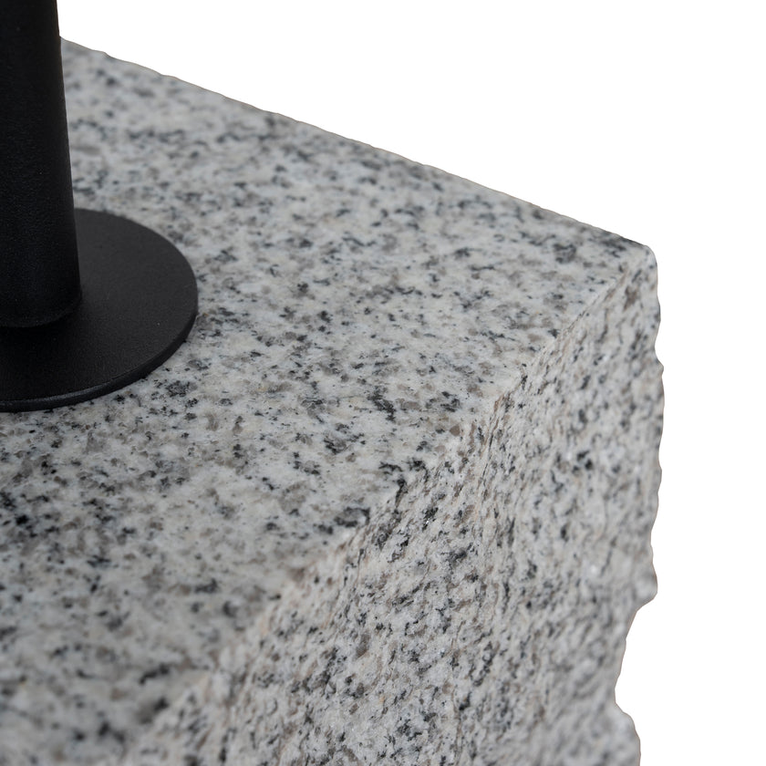 CST10980-NY 45cm Matte Black Side Table - Faceted Granite Marble