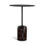 CST10981-NY 45cm Matte Black Side Table - Rosso Levanto Marble