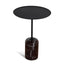 CST10981-NY 45cm Matte Black Side Table - Rosso Levanto Marble