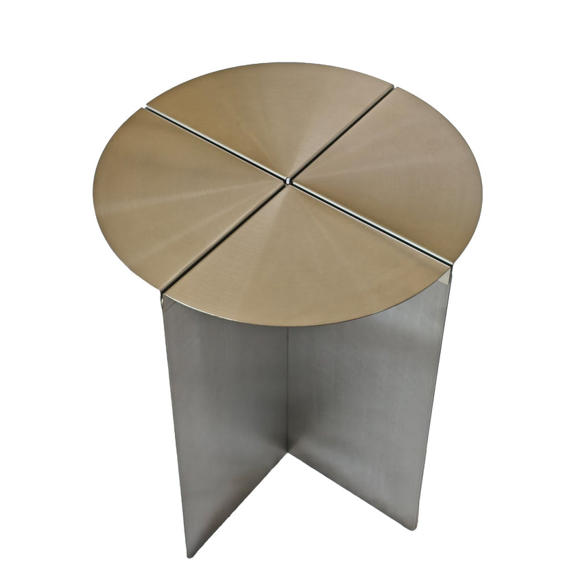 CST12065-BC 38cm Round Side Table - Stainless Steel