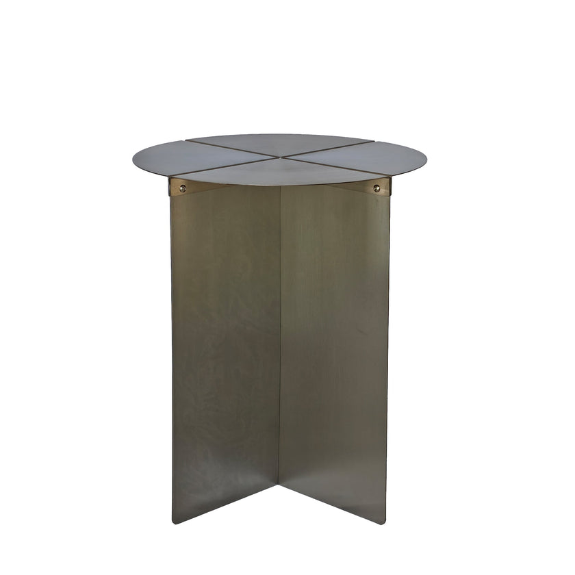 CST12065-BC 38cm Round Side Table - Stainless Steel