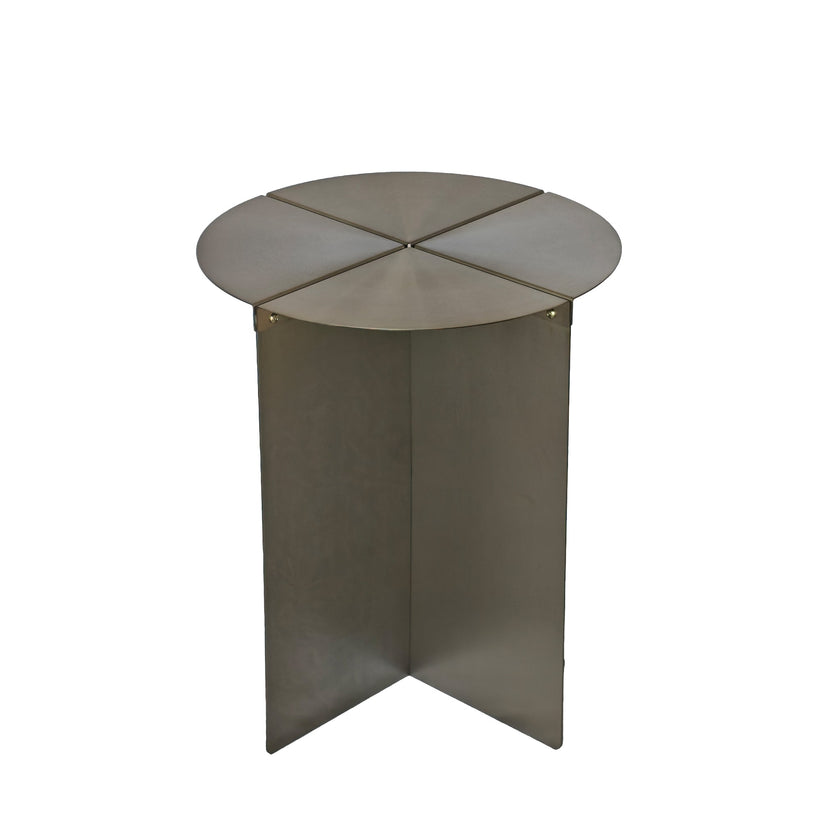 CST12065-BC 38cm Round Side Table - Stainless Steel