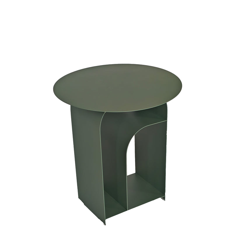 CST12073-BC 38cm Round Side Table - Sage Green