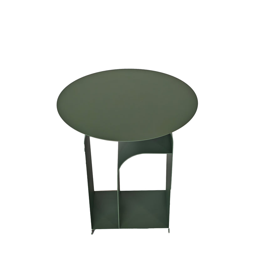 CST12073-BC 38cm Round Side Table - Sage Green