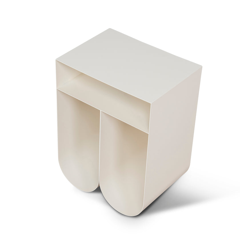 CST12088-BC 35.5cm Side Table - Ivory White