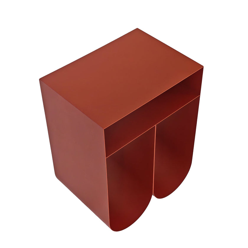 CST12091-BC 35.5cm Side Table - Burgundy Red