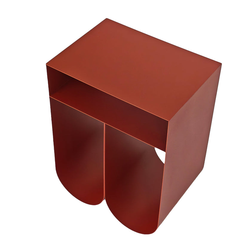 CST12091-BC 35.5cm Side Table - Burgundy Red