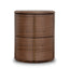 CST12279-CN 46cm Round Bedside Table - Walnut