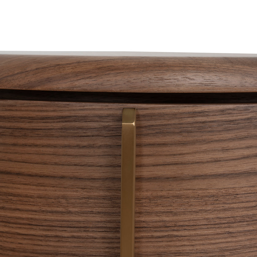 CST12279-CN 46cm Round Bedside Table - Walnut