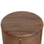 CST12279-CN 46cm Round Bedside Table - Walnut