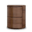CST12279-CN 46cm Round Bedside Table - Walnut