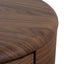 CST12279-CN 46cm Round Bedside Table - Walnut