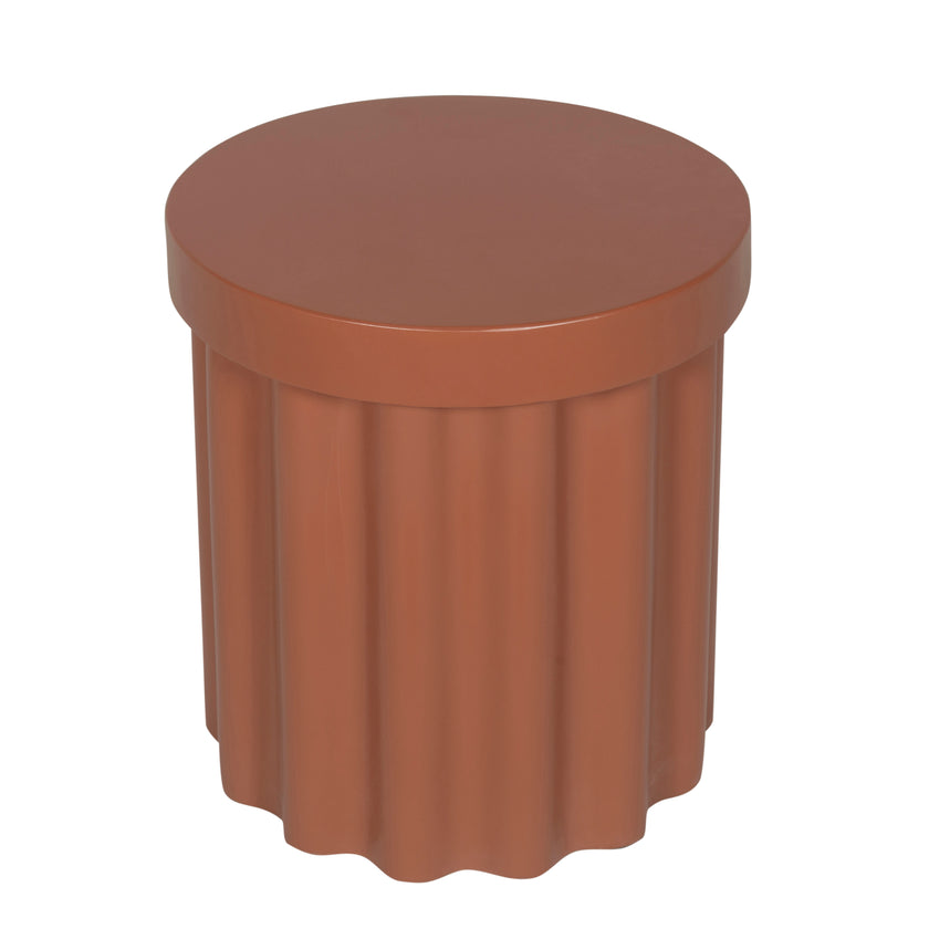 CST12291-CO 40cm Concrete Side Table - Terracotta
