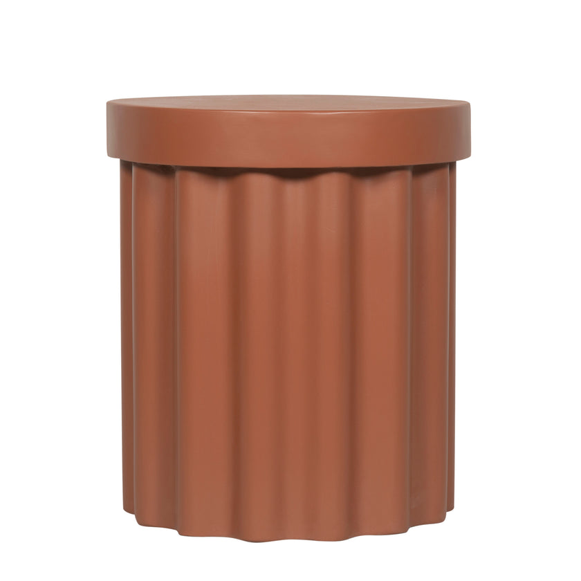 CST12291-CO 40cm Concrete Side Table - Terracotta