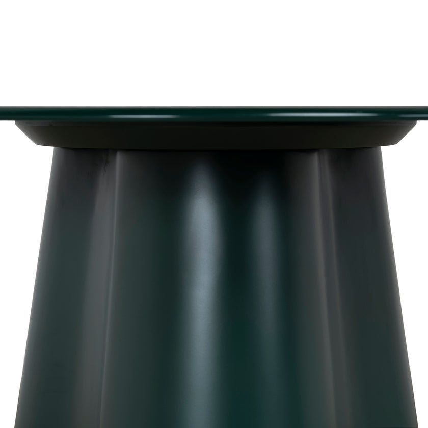 CST12459-CI 60cm Round Tempered Glass Side Table - Green
