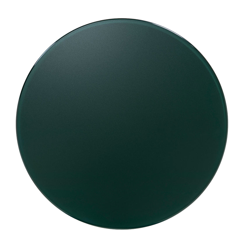 CST12459-CI 60cm Round Tempered Glass Side Table - Green