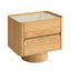 CST12554-IG Stone Top Bedside Table - Natural