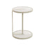 CST12573-IG Beige Glass Side Table - Warm Grey