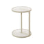 CST12573-IG Beige Glass Side Table - Warm Grey