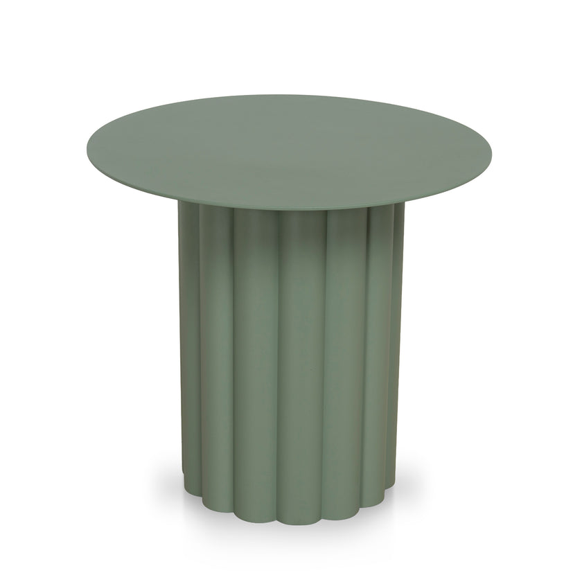 CST12612-KT 50cm Outdoor Round Side Table - Sand Green