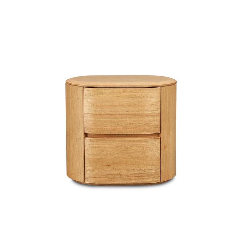 CST12640-MA 60cm Tassie Oak Bedside Table - Natural