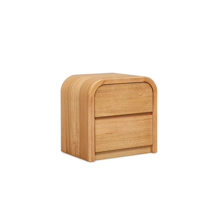 CST12641-MA 55cm Tassie Oak Bedside Table - Natural