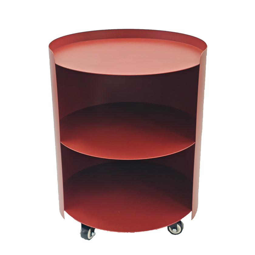 CST12706-BC 37cm Round Side Table - Burgundy Red