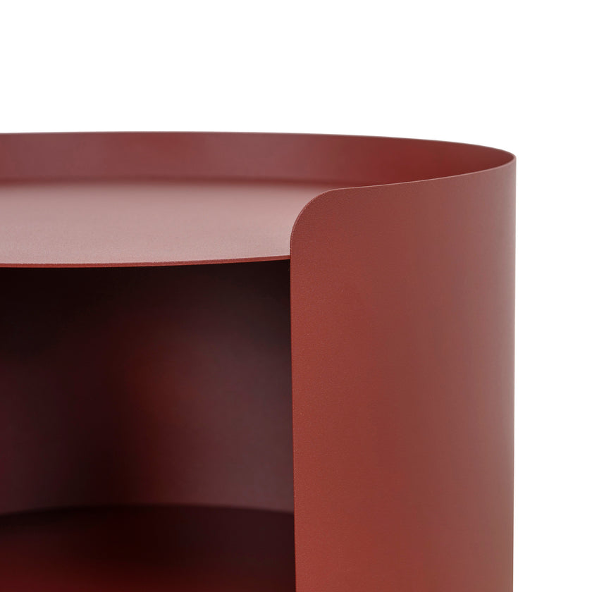 CST12706-BC 37cm Round Side Table - Burgundy Red