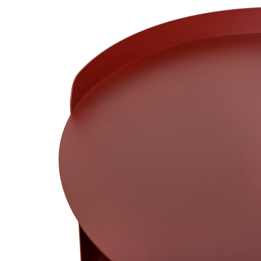 CST12706-BC 37cm Round Side Table - Burgundy Red