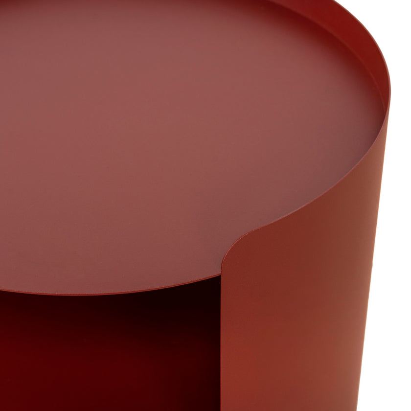 CST12706-BC 37cm Round Side Table - Burgundy Red