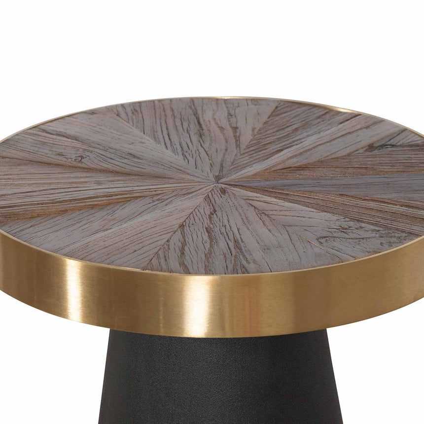 Ex Display - CST2791-NI Side Table - Natural Top with Dark Grey Base