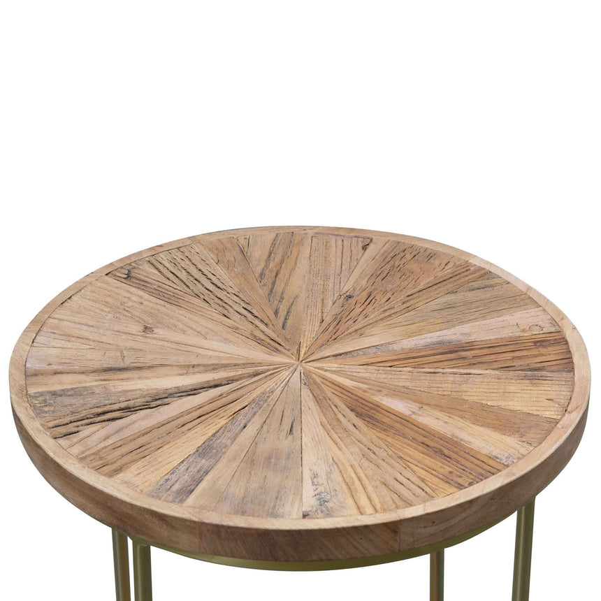 Ex Display - CST6527-IG Elm Wood Side table - Natural