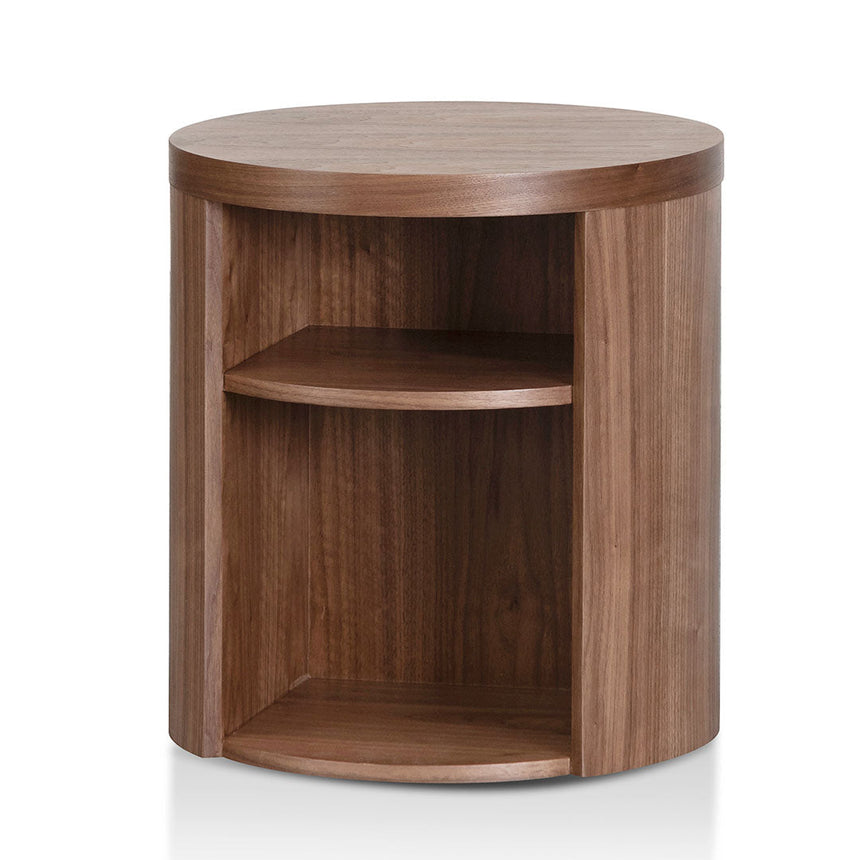 Ex Display - CST311WAL-IG Glass Side Table - Walnut