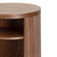 Ex Display - CST8083-BB Round Wooden Bedside Table - Walnut