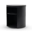 Ex Display - CST8084-BB Round Wooden Bedside Table - Black Mountain