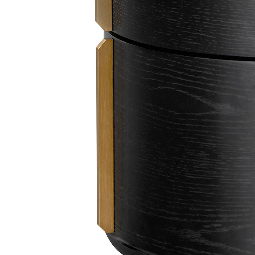 CST8204-CN 46cm Round Bedside Table - Black
