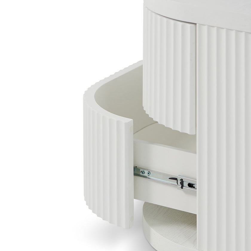 CST8344-DW Bedside Table - Full White