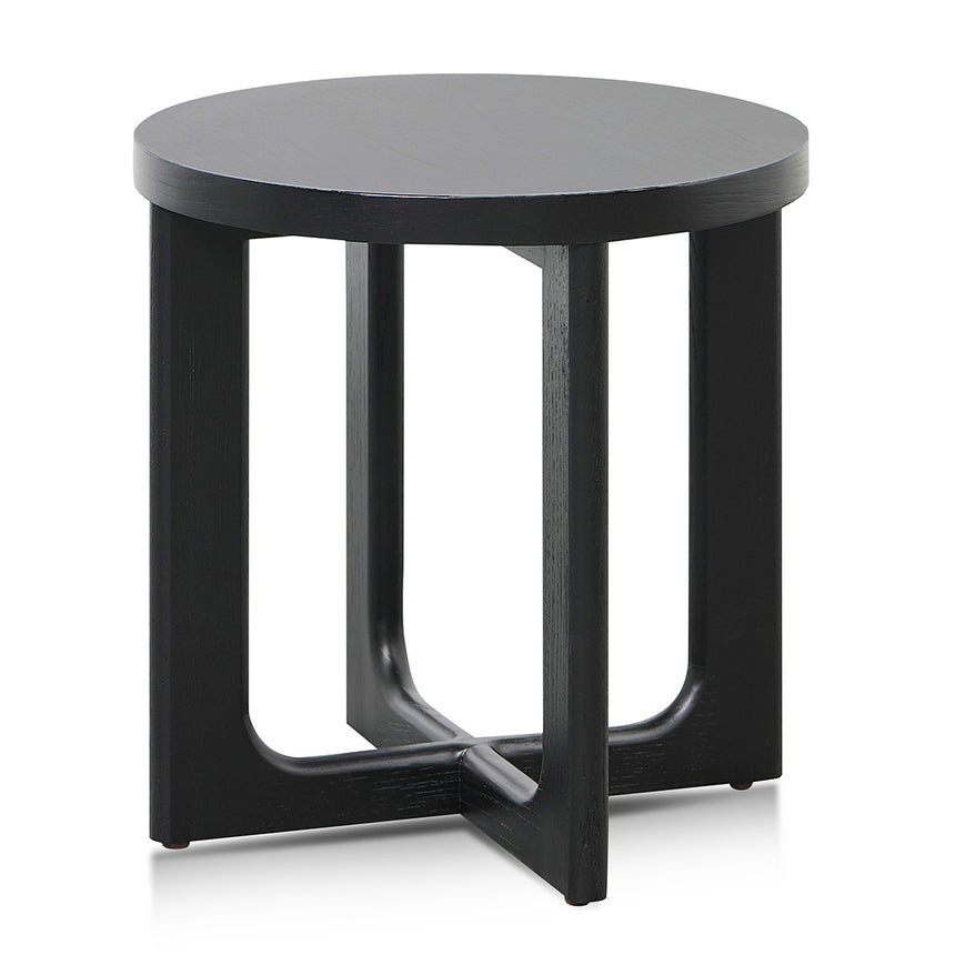 CST8417-NI Round Side Table - Full Black