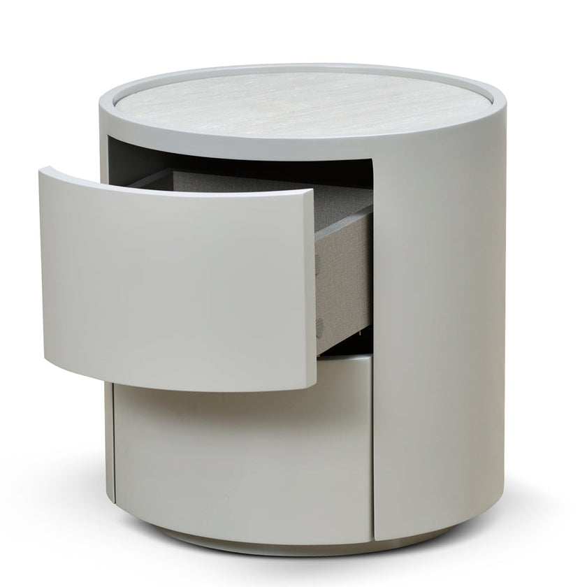 CST8637-IG 44cm Bedside Table - Warm Grey