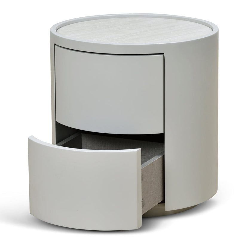 CST8637-IG 44cm Bedside Table - Warm Grey