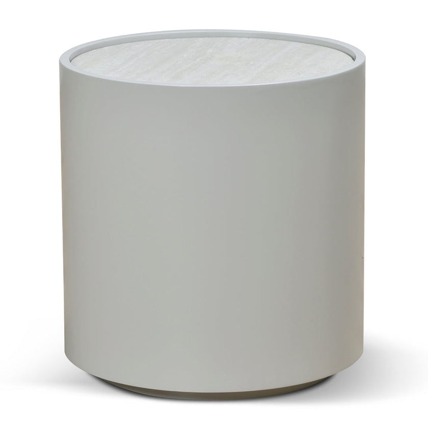 CST8637-IG 44cm Bedside Table - Warm Grey