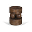 CST8720-RB 40cm Round Side Table - Walnut