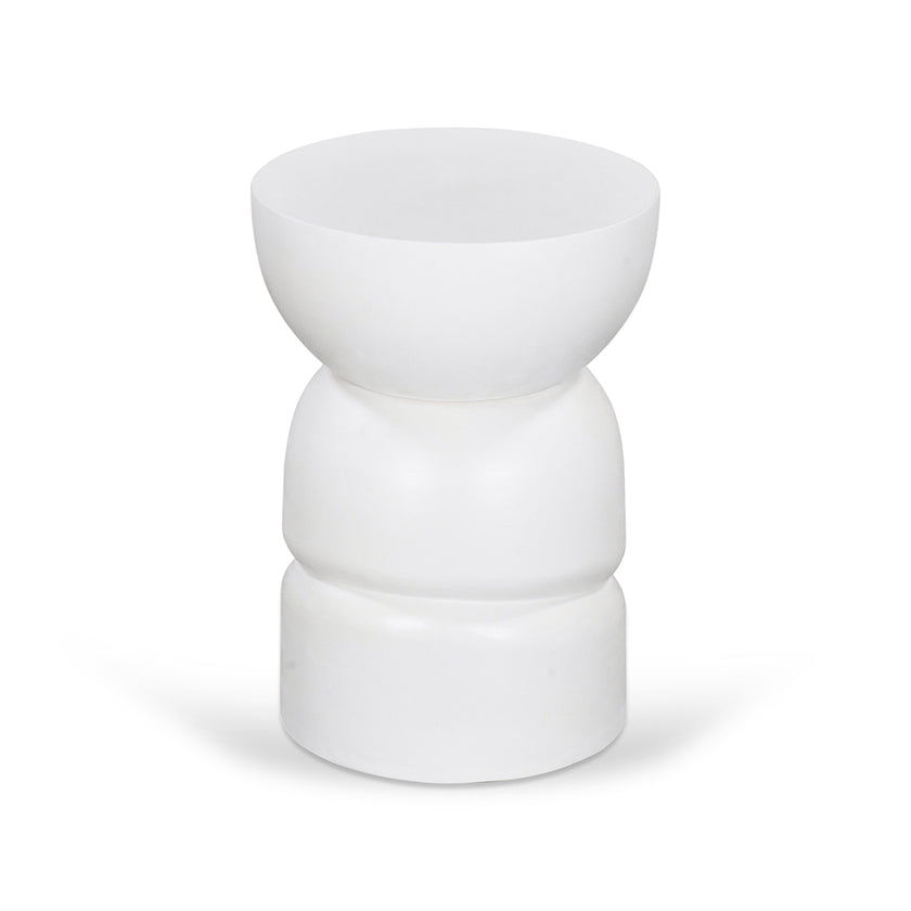 CST8722-RB 38cm Round Side Table - White