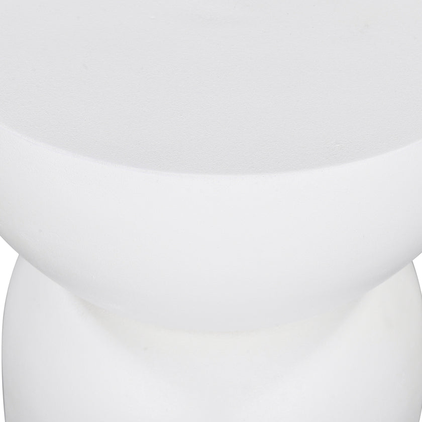 CST8722-RB 38cm Round Side Table - White