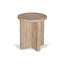 CST8728-RB 45cm Travertine Top Round Side Table