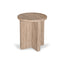 CST8728-RB 45cm Travertine Top Round Side  Table